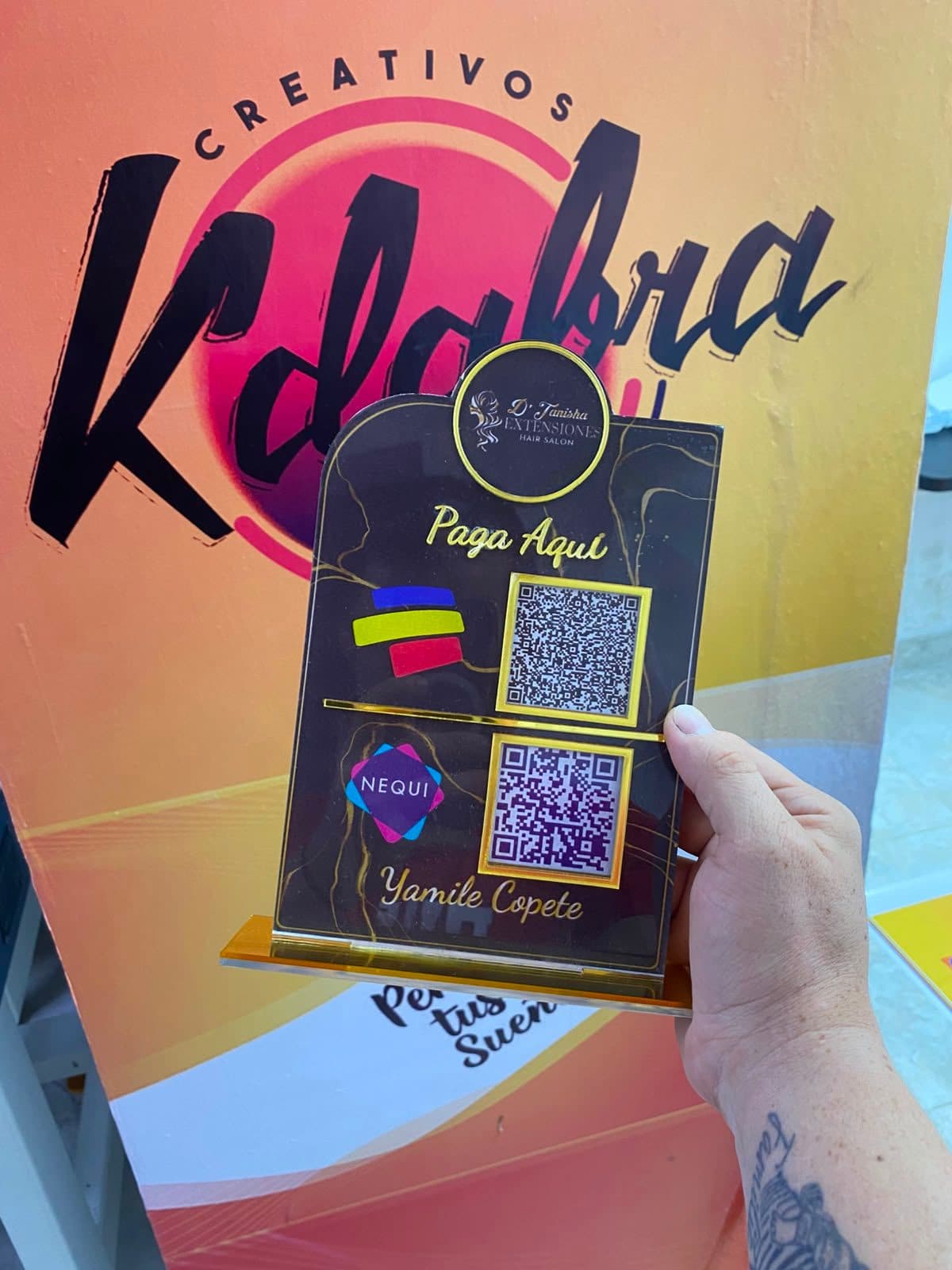 Qr en acrílico